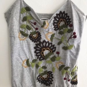EUC - Joystick Hand Embroidered Sleeveless Top (M)